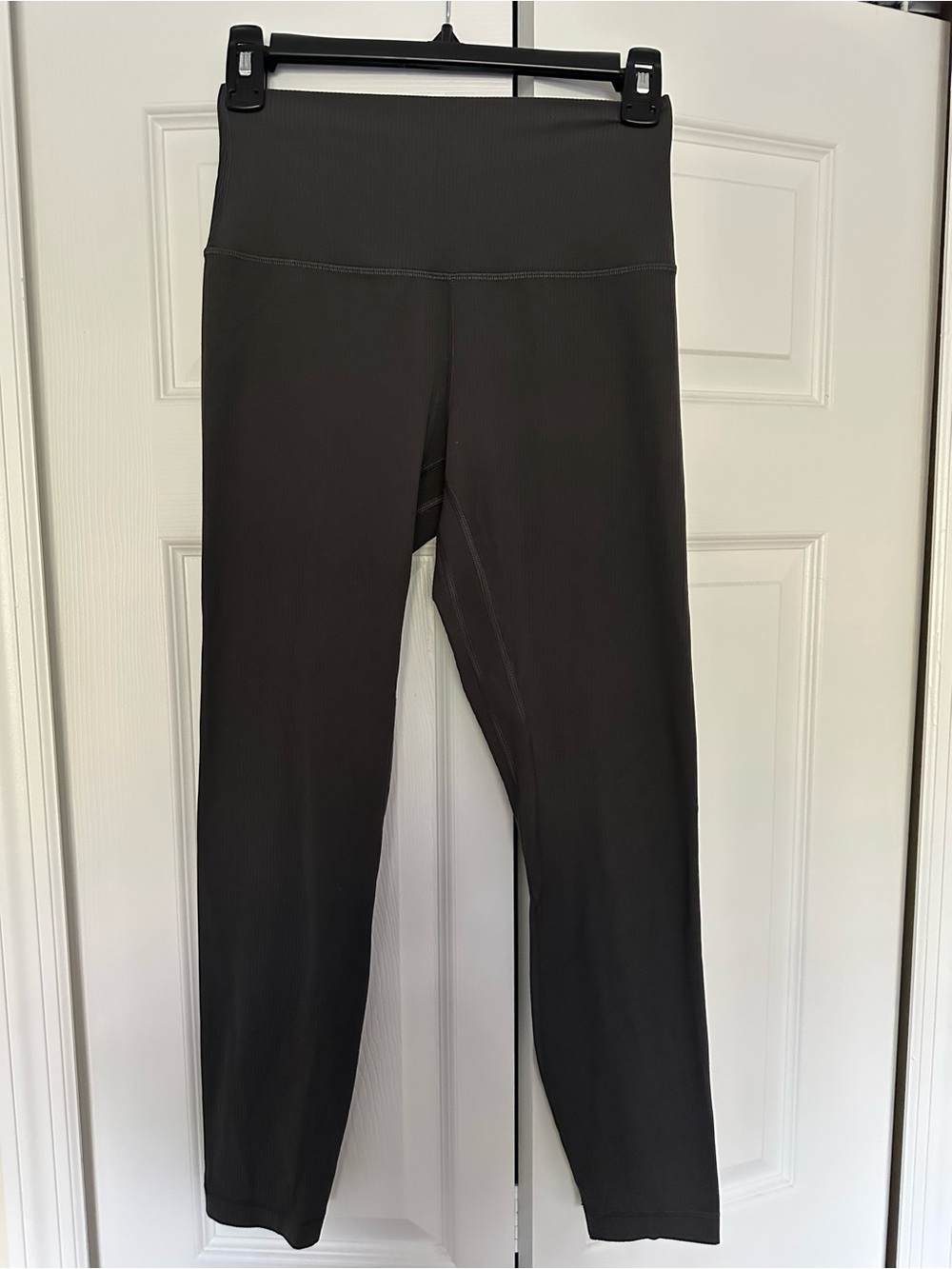 lululemon athletica High-Rise Ribbed Leggings in Dark Gray